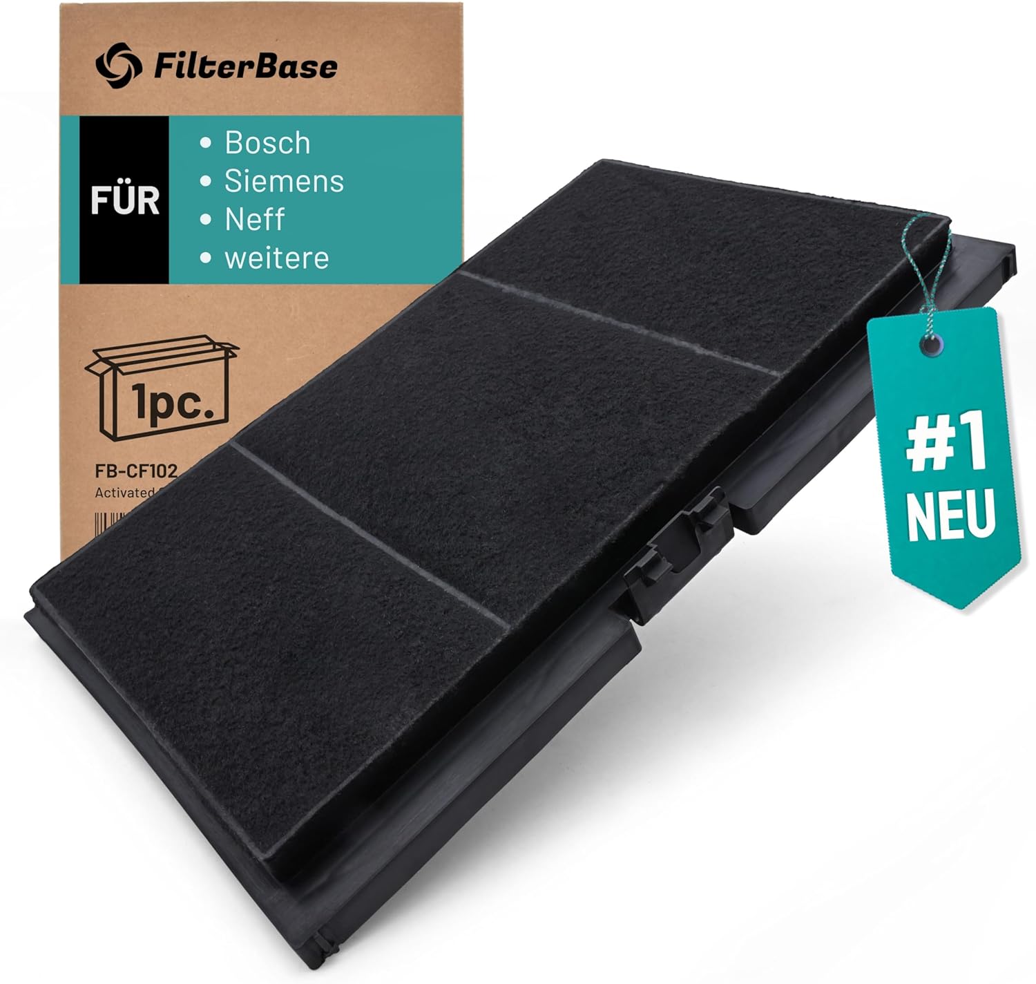 FB-CF102: Aktivkohlefilter passend für Bosch/Siemens/Neff/Constructa/Junker
Tags: Bosch, Siemens, Neff, Constructa, Junker