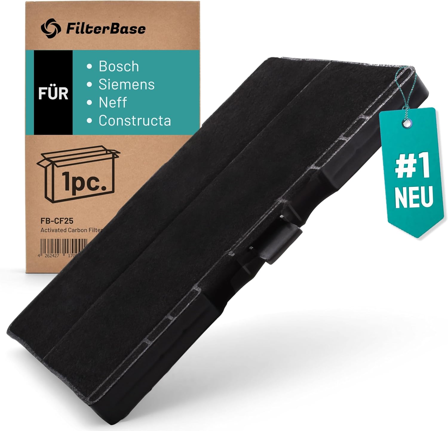 FB-CF25 Aktivkohlefilter Bosch/Siemens/Neff/Constructa 320 x 240 x 22 mm