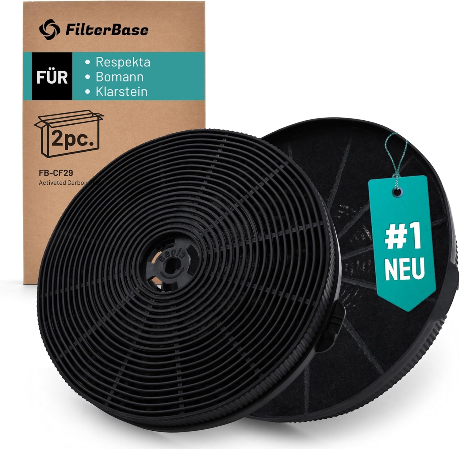FB-CF29 Aktivkohlefilter 2 Stk. Respekta/Bomann/Klarstein TMFILT4
