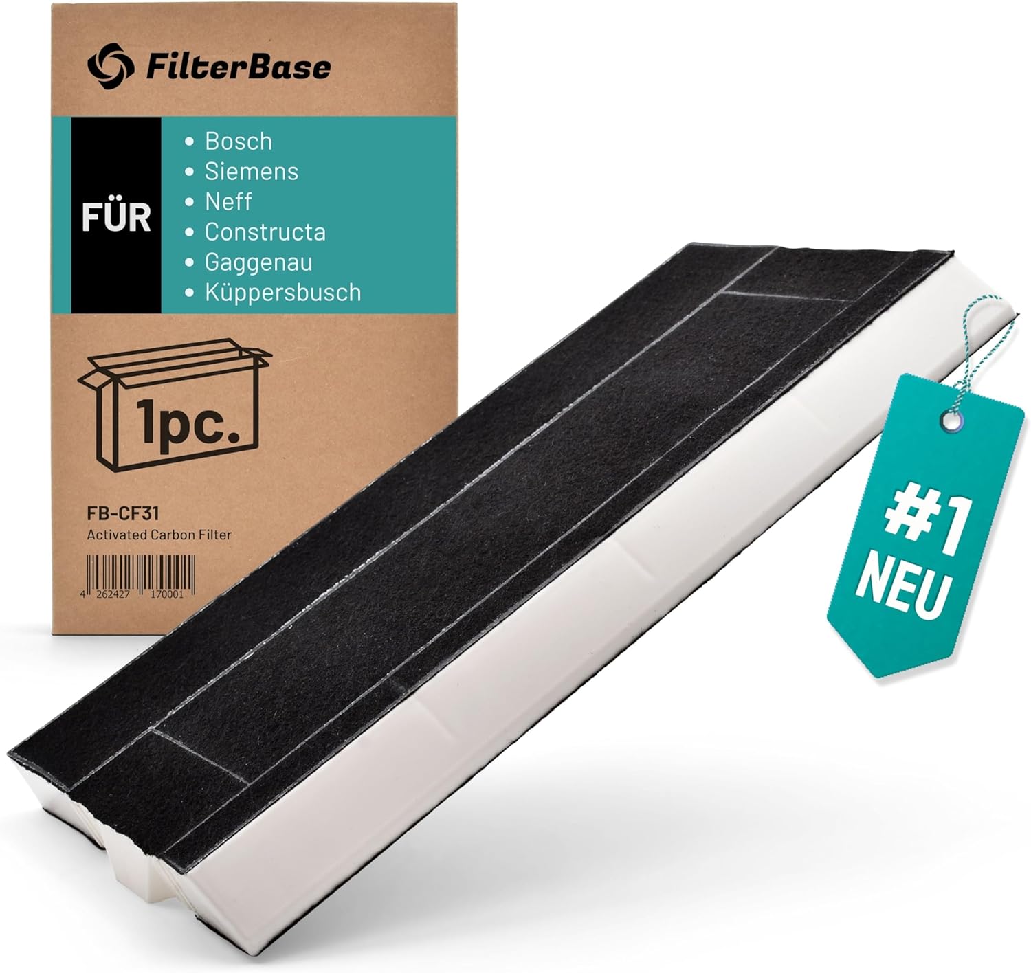 FB-CF31 Aktivkohlefilter Bosch/Siemens/Neff/Constructa/Balay/Gaggenau/Küppersbusch