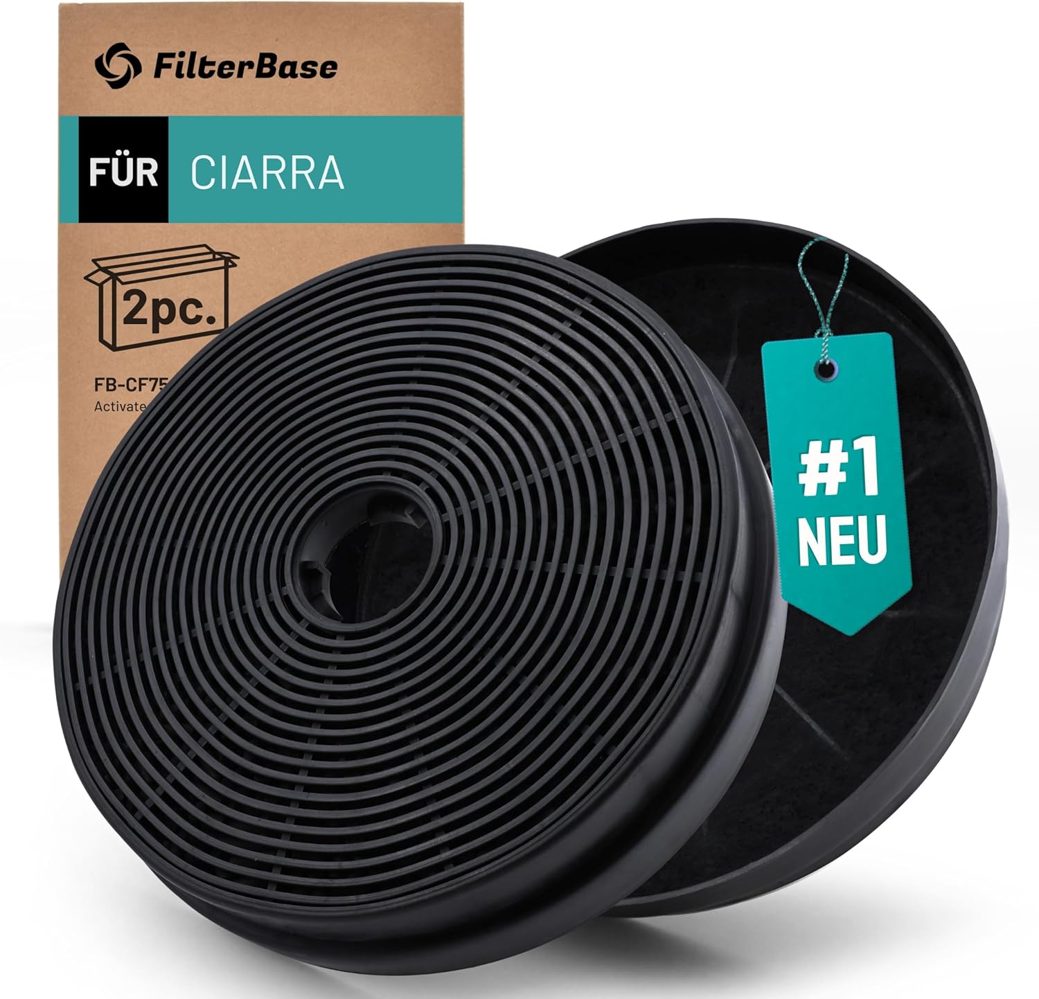 FB-CF75 Aktivkohlefilter 2 Stk. Ciarra CBCF003 für Dunstabzugshaube