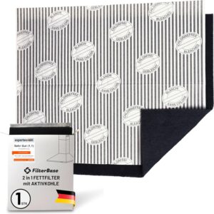 UKF 2 Aktivkohlefilter Dunstabzugshaube Doppelpack zuschneidbar 57×47 cm